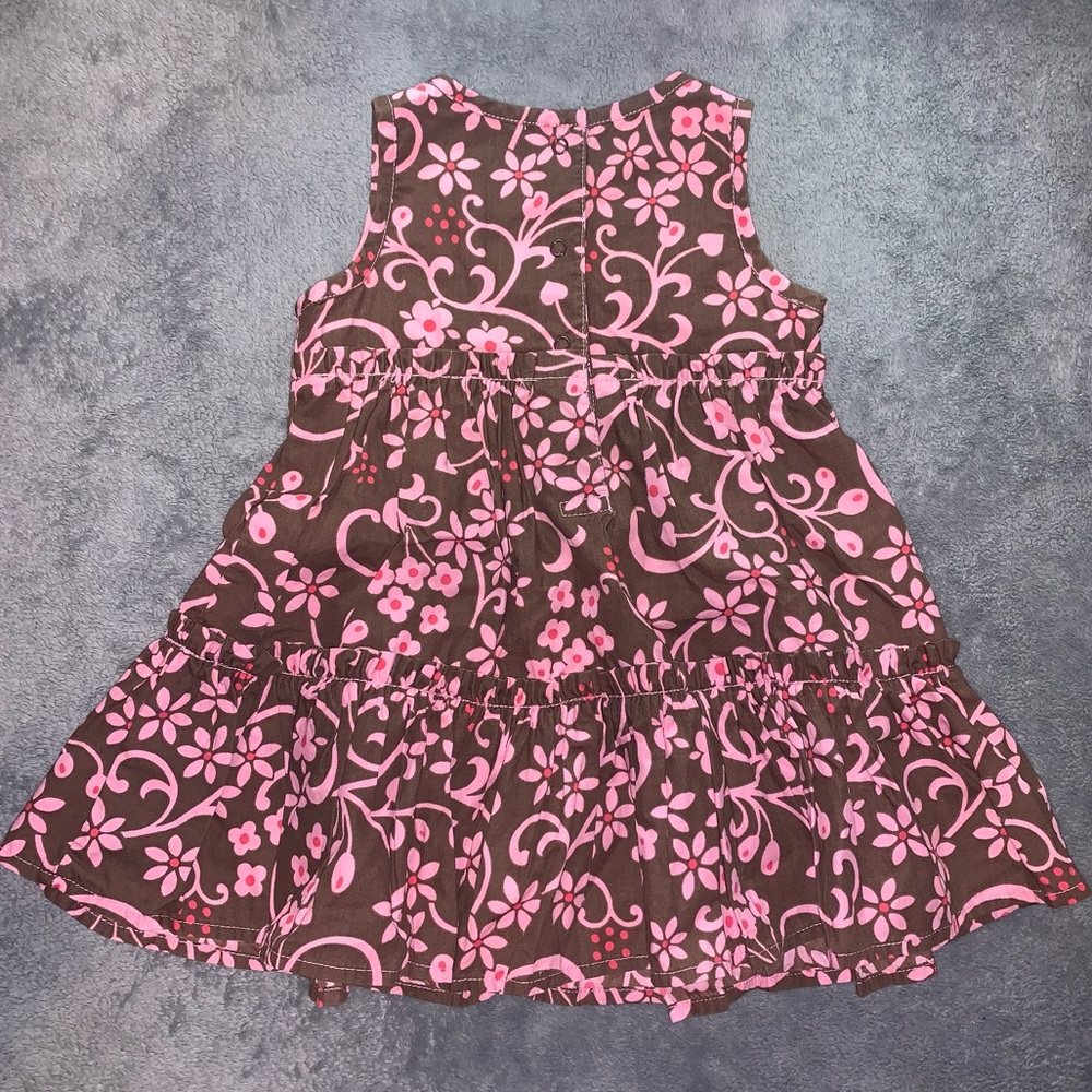 Baby Gap Brown With Pink Dress Size 3-5 Months - Picture 2 of 7